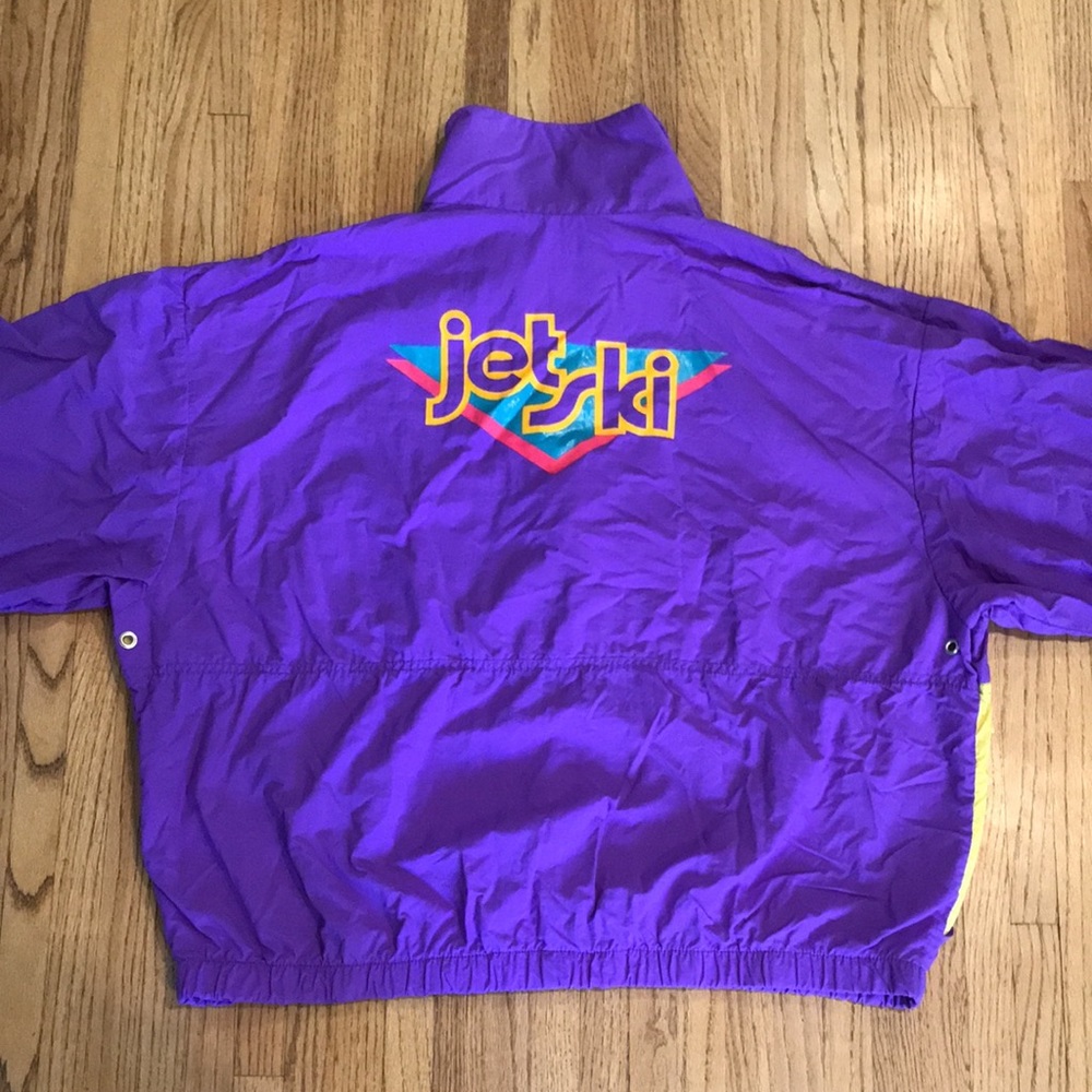 Vintage Retro JetSki Kawasaki Windbreaker 3/4 Zip Jacket
